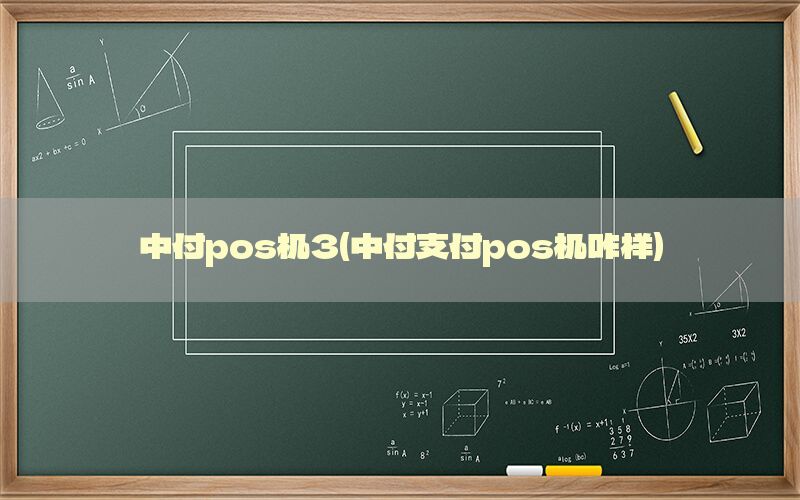 中付pos机3(中付支付pos机咋样)