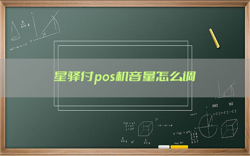 星驿付pos机音量怎么调